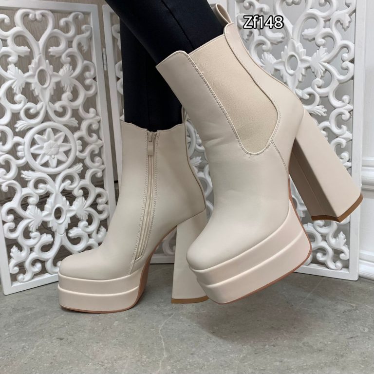 Botin beige tacon 13cm 5638 C40
